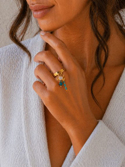 Ατσάλινο Δαχτυλίδι με Charms Καβουράκι