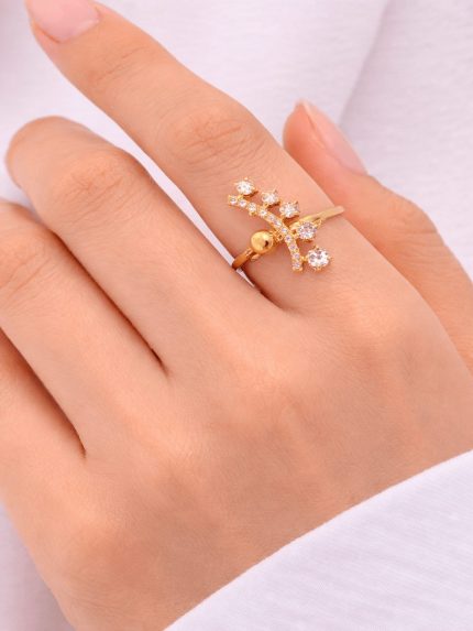 Ατσάλινο Δαχτυλίδι με Κρύσταλλα