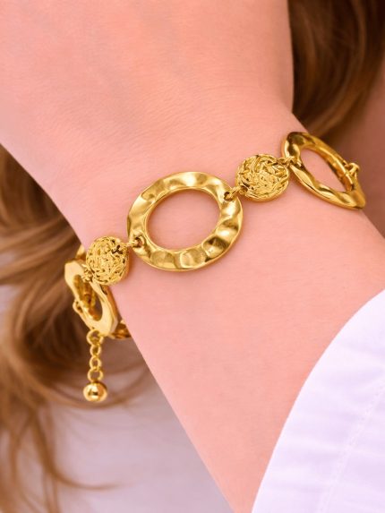 Ατσάλινο Βραχιόλι με Κρίκους Σφυρήλατους